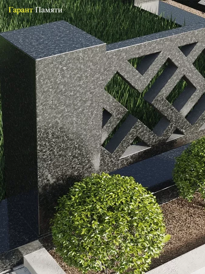 Ограда из гранита "Крест"